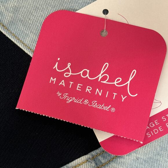 Isabel Maternity by Ingrid & Isabel Women's Size 16 Vintage Straight Crop Jeans‎ - Picture 5 of 10